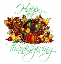 Cornucopia (with sparkles)- Happy Thanksgiving