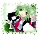 green anime girl