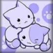 Cute cats purple