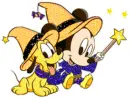 Baby Mickey and Pluto-Halloween