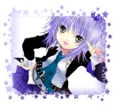 bule rock anime girl