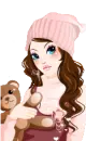 GIRL WITH TEDDY BEAR