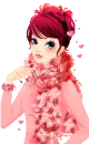 GIRL WITH PINK SCARF