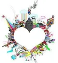 heart with random stuff