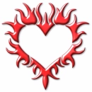 red flame heart 