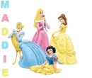 Maddie with Disney Princesses