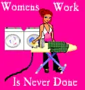 women ironing