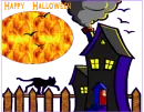 Happy halloween haunted house