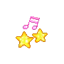 music note and stars