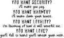 You Want