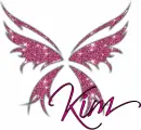 Kim-dark pink butterfly