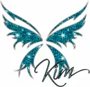 Kim-teal butterfly