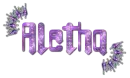 Diamond Pierced Text - Aletha