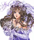 Anime Girl in Purple Southern Belle Dress (with sparkles)- Steph