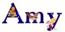 Pooh & Friends Letters (with sparkles)- Amy