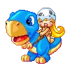girl and dino