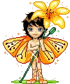 Cute fairy boy with flower