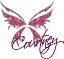 Courtney-dark pink butterfly