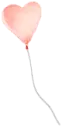 pink heart balloon