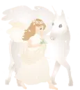 baby angel and horse