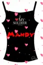 I Love My Soldier Cami (with floating hearts)- Mandy