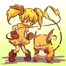 raichu girl and raichu