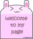 welcome to my page bunny