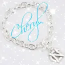 Carolina Tarheels Logo Charm Bracelet (with sparkles)- Cheryl