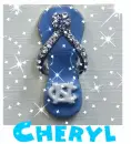 Carolina Tarheels Flip Flop Charm (with sparkles)- Cheryl