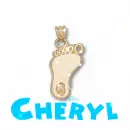 Carolina Tarheels Foot Logo Charm (with sparkles)- Cheryl