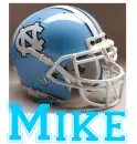 Carolina Tarheels Football Helmet- Mike