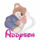 Teddy Bear Sleeping with Baby Bottle- Addyson 