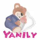 Teddy Bear Sleeping with Baby Bottle- Yanily