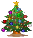 Chrismas Tree with Flashing Ornaments (animated)