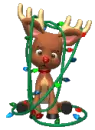 Rudolph with Christmas Lights (animated)