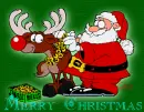 Santa with Rudolph (animated)- Merry Christmas