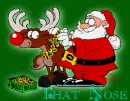 Santa with Rudolph (animated)- That Nose!!