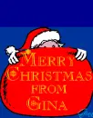 Santa Popping out of Bag (animated)- Merry Christmas from Gina