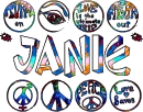 groovy tye dye peace signs (janie)