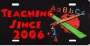 Teaching Tag (apple & ruler)- Teaching Since 2006