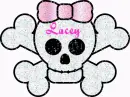 LACEY--SKULL WITH PINK BOW