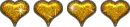 gold hearts