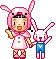 TINY BUNNY AND GIRL