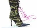 Camo High Heel Boot Shoe (with sparkles)- Mandy