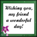 Wishing you my friend, a wonderful day!