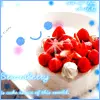 smiley strawberry cake