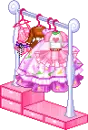 pink clothes rack