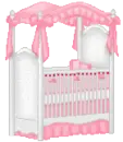 lovely pink baby bed