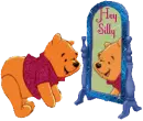 pooh looking in the mirror