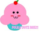 polka dots cupcake